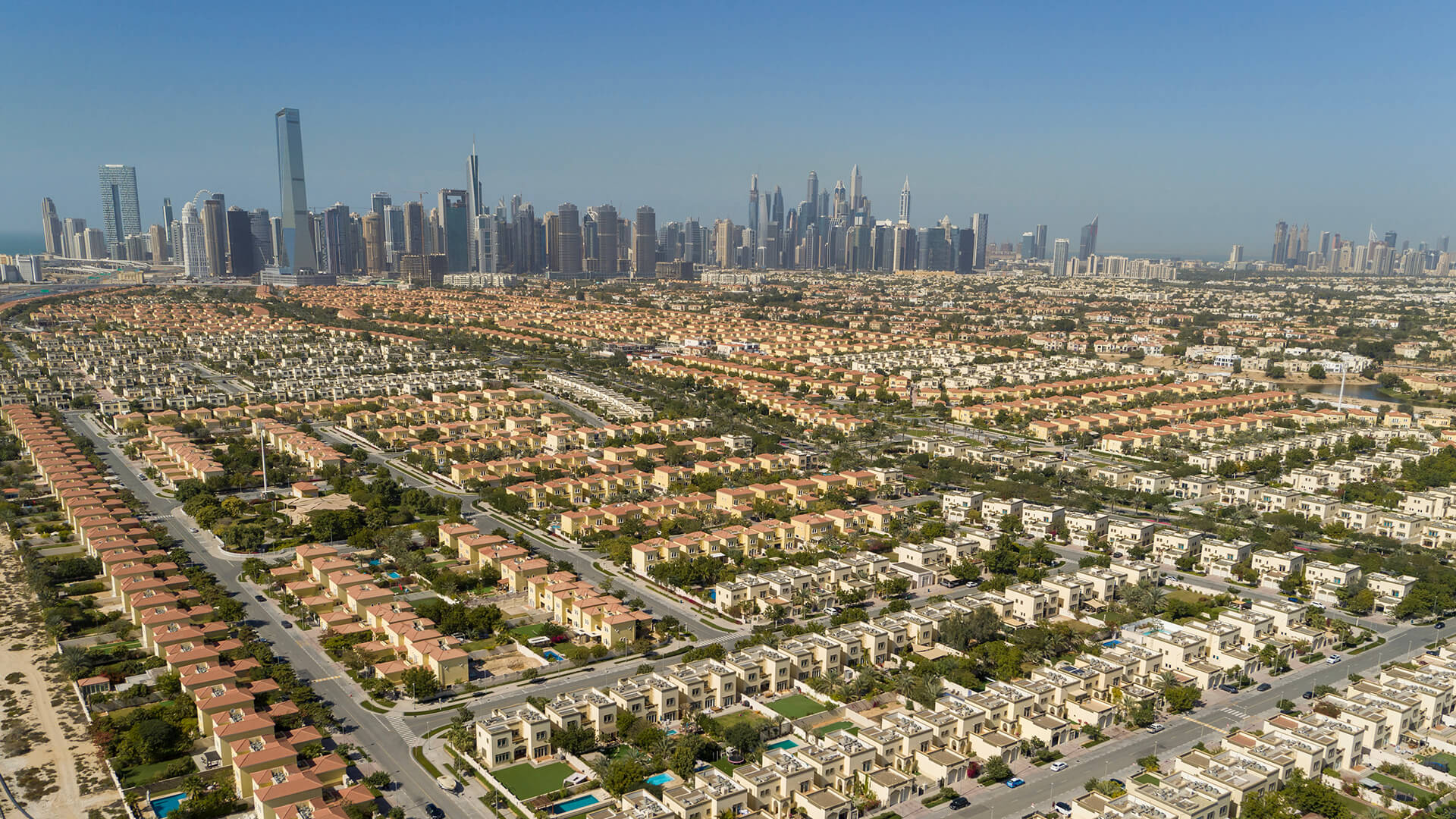 Jumeirah Park 1 Villas Aerial View