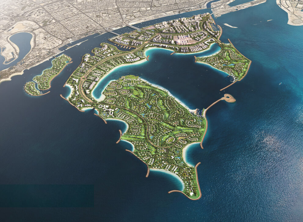 Dubai Islands Aerial View